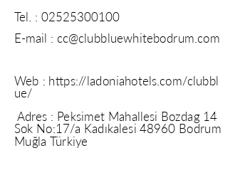 Ladonia Hotels Club Blue White iletiim bilgileri
